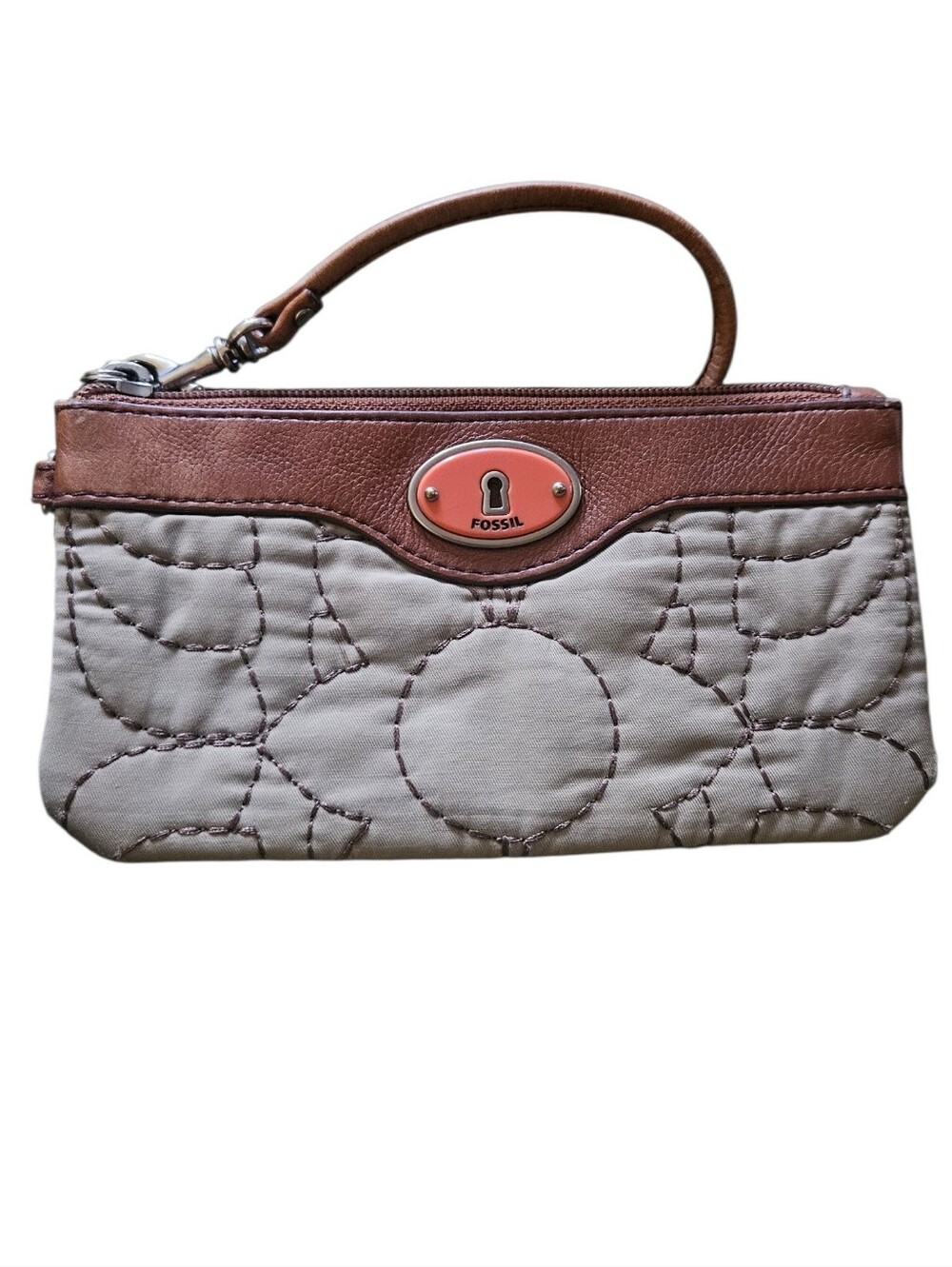Fossil Key Per Quilted Wristlet